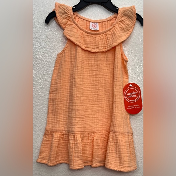 NWT Wonder Nation Toddler Girl Ruffled Dress, Size 18M - Picture 2 of 6